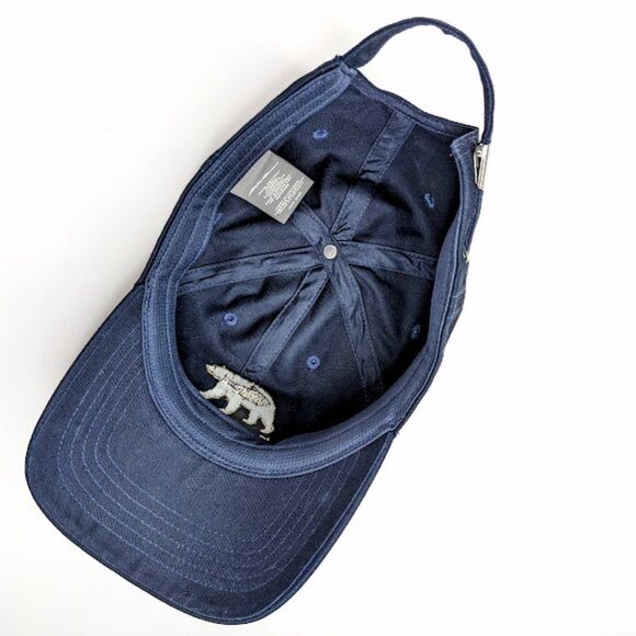 Eddie Bauer NWT Dad Hat One Size Blue Embroidered Bear Logo Baseball Cap - Picture 6 of 8